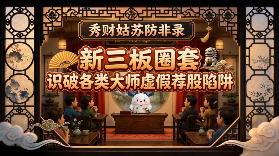 秀财姑苏防非录第四期：新三板圈套：识破各类大师虚假荐股陷阱