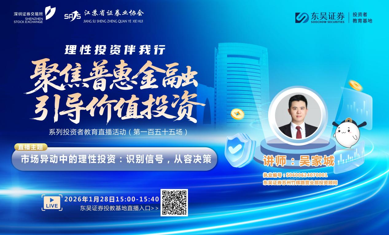 “聚焦普惠金融 引导价值投资”系列投资者教育直播活动《市场异动中的理性投资：识别信号，从容决策》